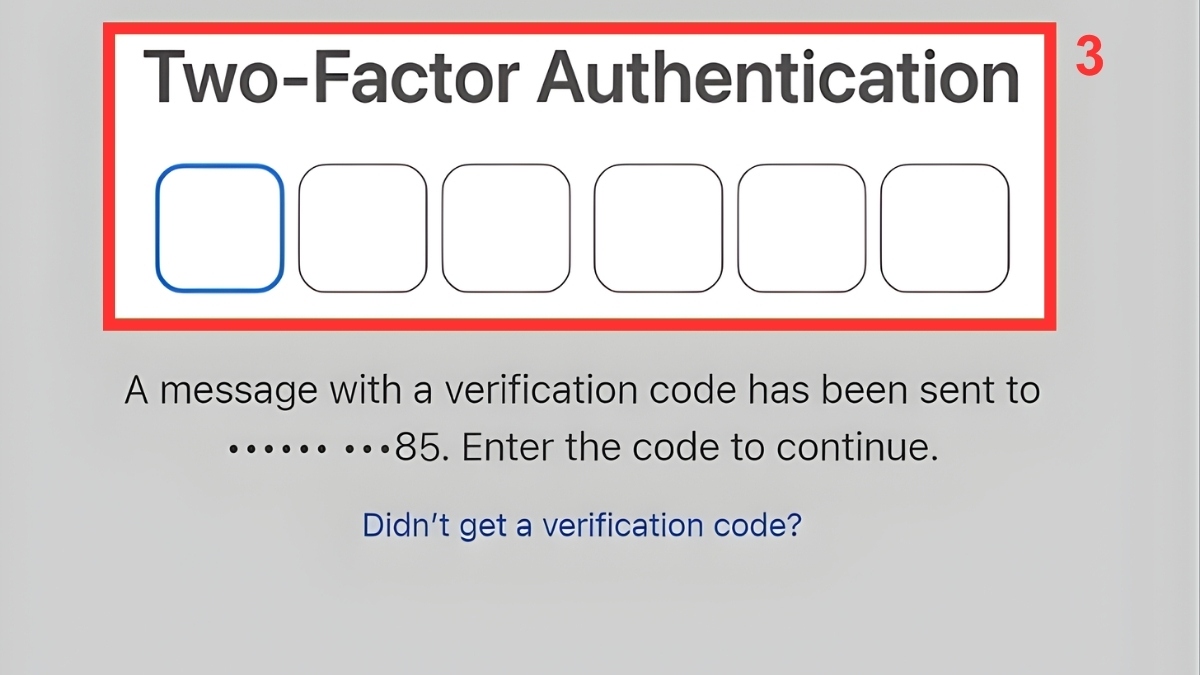 Cách xác minh ID Apple bằng số điện thoại - bước 3