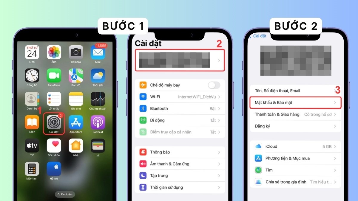 Cách bật xác minh ID Apple trên iPhone, iPad - bước 1