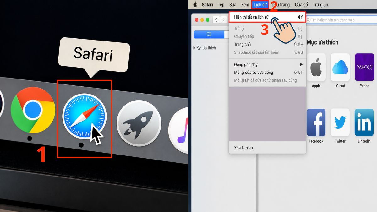 Cách xem lịch sử Safari trên Macbook