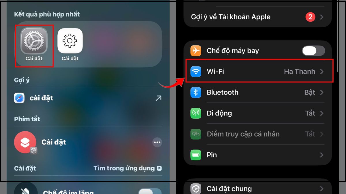 Cách xem pass Wifi đang kết nối trên iPhone - bước 1