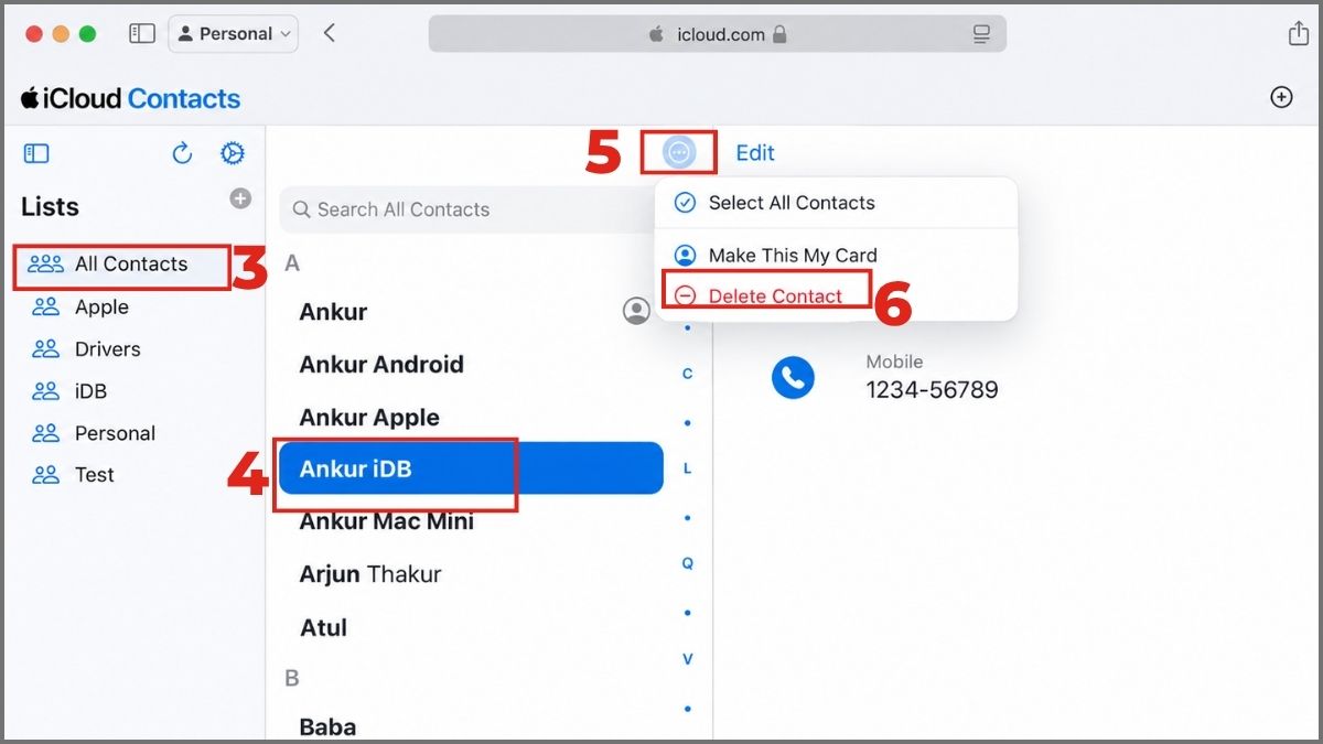 Xóa danh bạ trùng iPhone bằng iCloud - bước 2