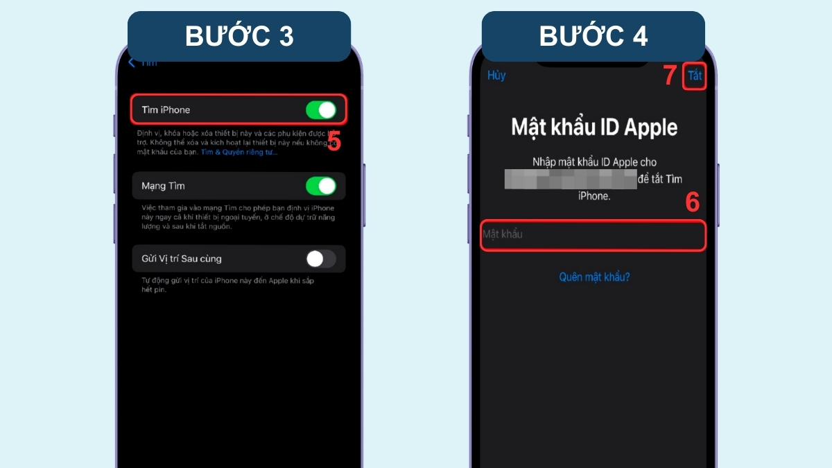 Cách xóa ID Apple cũ bằng cách tắt Find My iPhone - bước 3