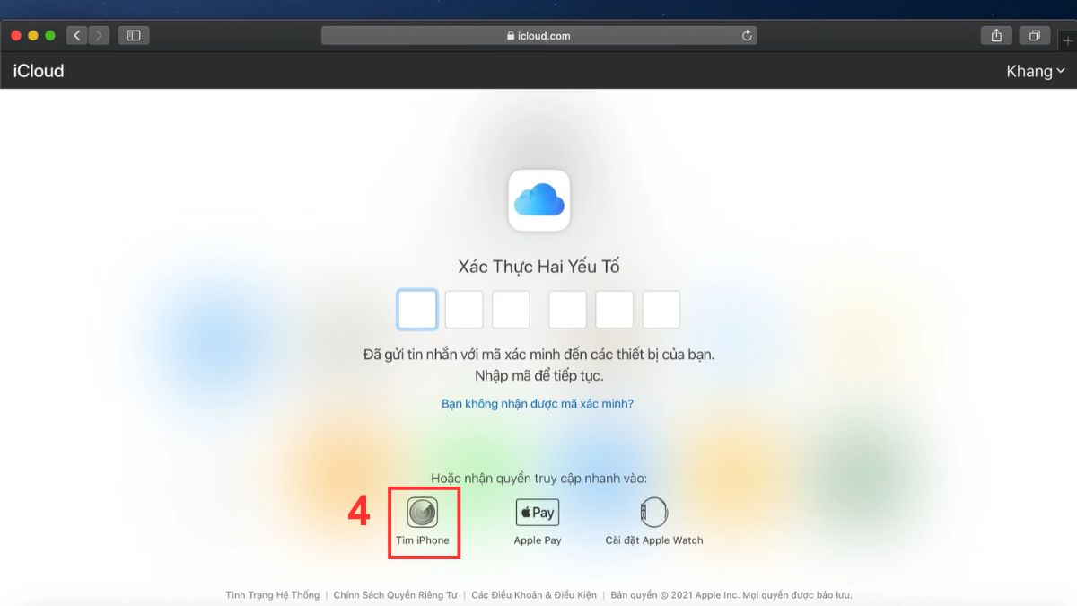 Cách xóa ID Apple trên iPhone cũ từ xa bằng Web - bước 2
