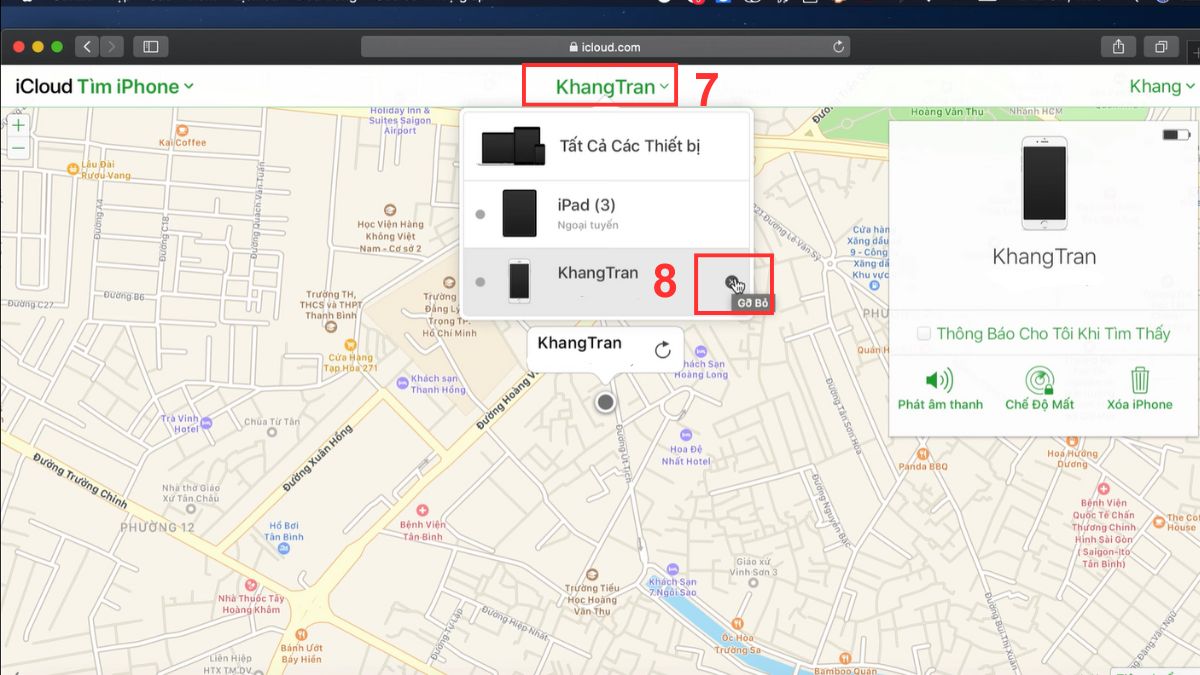 Cách xóa ID Apple trên iPhone cũ từ xa bằng Web - bước 4
