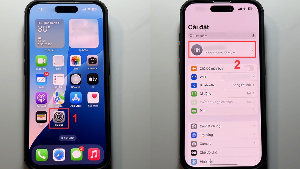 Cách xóa ID Apple trên iPhone cũ khi biết mật khẩu - bước 1