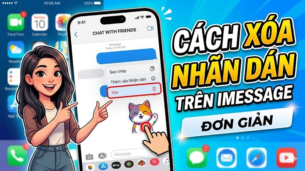Hướng dẫn cách xóa nhãn dán trên iMessage đơn giản nhất