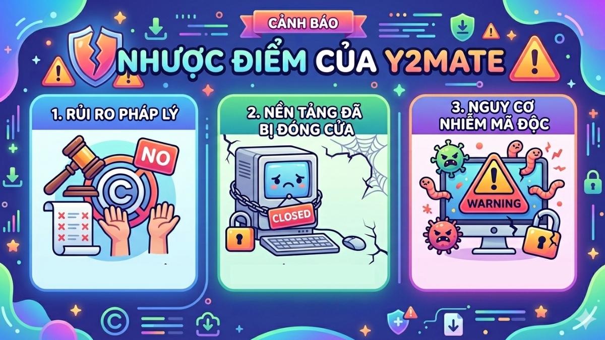 Rủi ro khi sử dụng Y2mate
