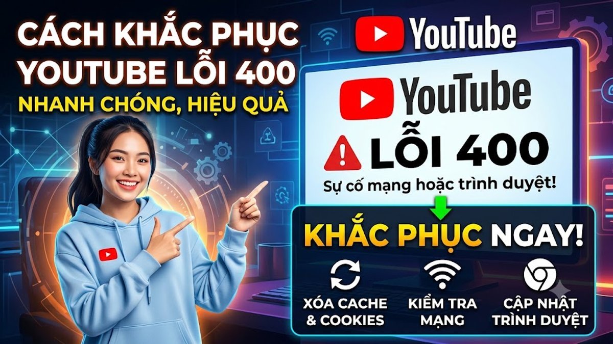 Nguyên nhân và cách khắc phục YouTube lỗi 400 hiệu quả