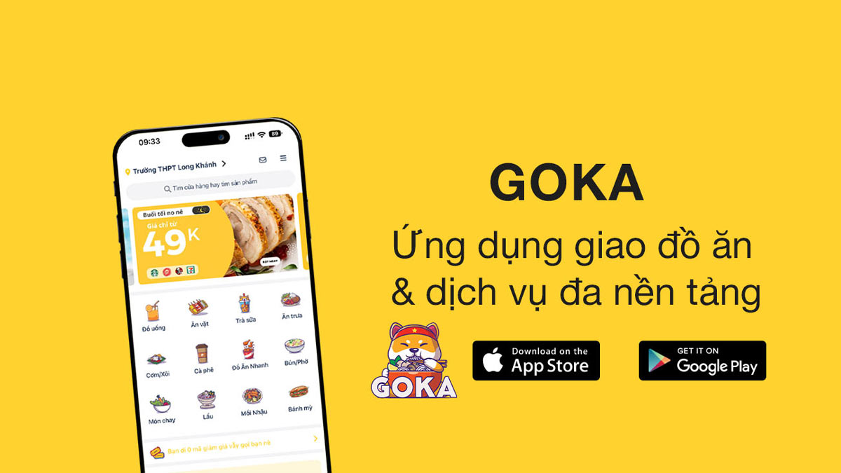 GOKA - app đặt đồ ăn online