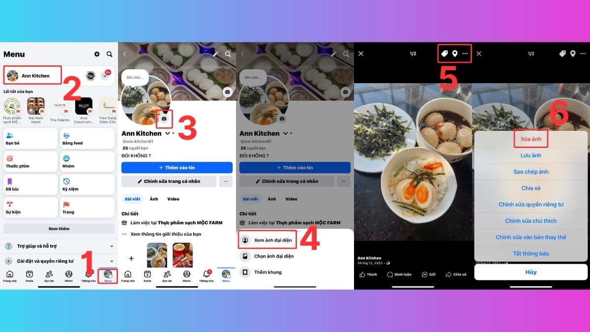 Cách cài đặt avatar mặc định của Facebook trên điện thoại
