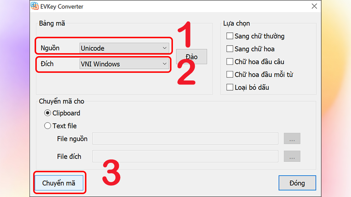 cách chỉnh unikey chuyển đổi font chữ Tiếng Việt - bước 3