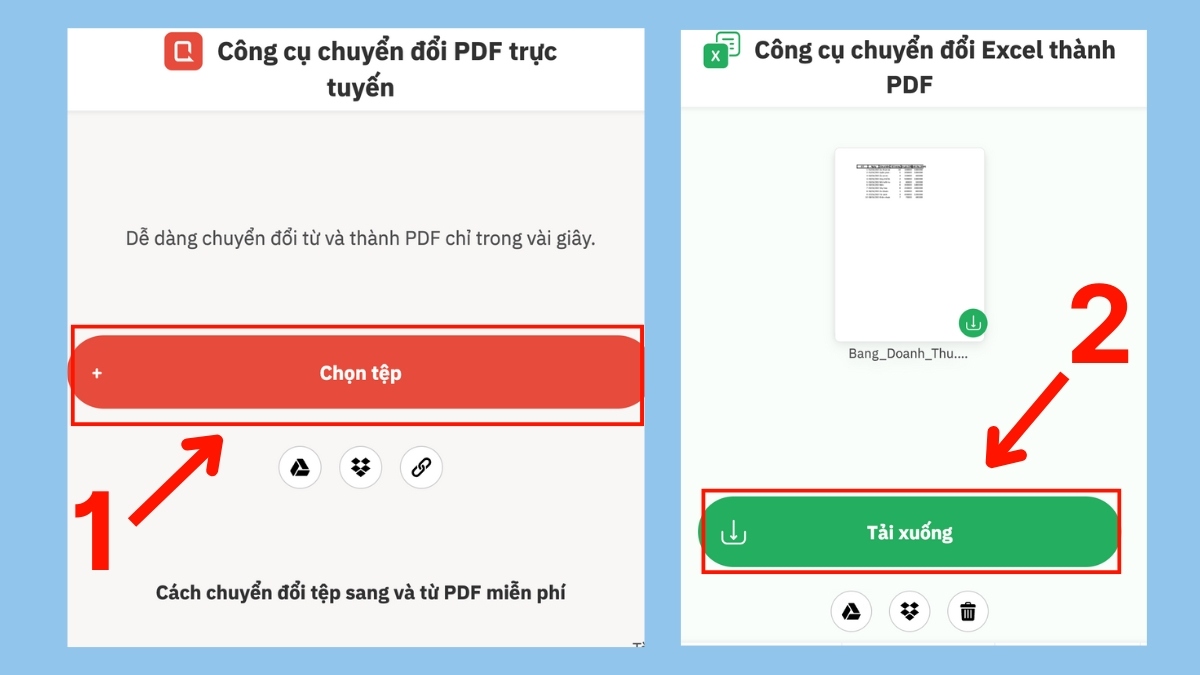 Cách chụp màn hình Excel gửi Zalo bằng PDF Converter - bước 1