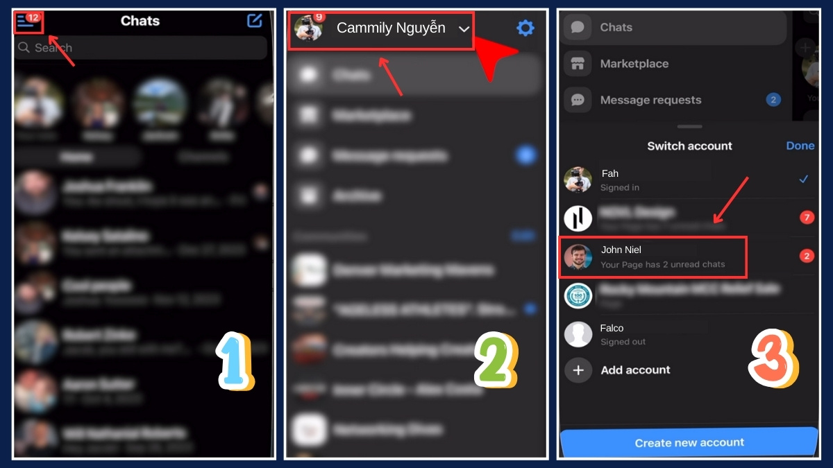 Hướng dẫn cách chuyển Messenger sang tài khoản khác trên iPhone
