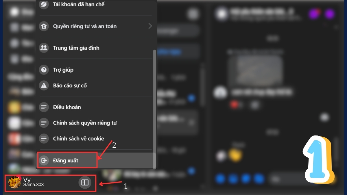Hướng dẫn cách chuyển Messenger sang tài khoản khác trên máy tính - bước 1