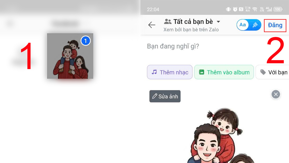 Cách đăng ảnh HD trên Zalo chất lượng - bước 2,3