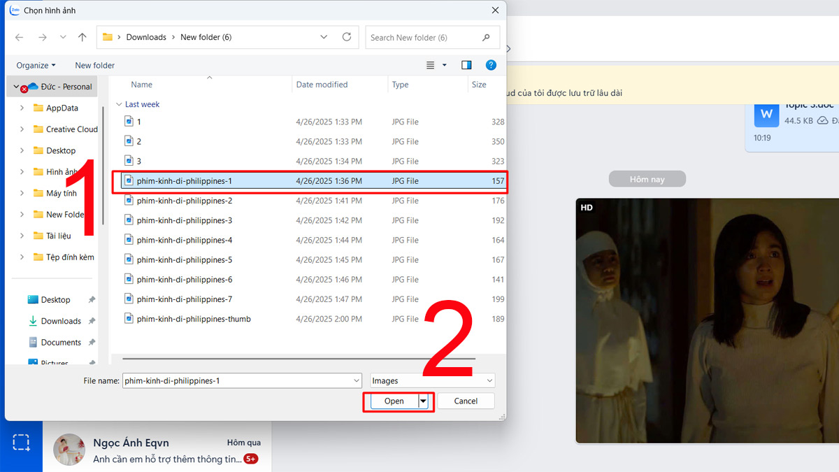 Cách gửi ảnh HD qua Zalo trên máy tính - bước 3