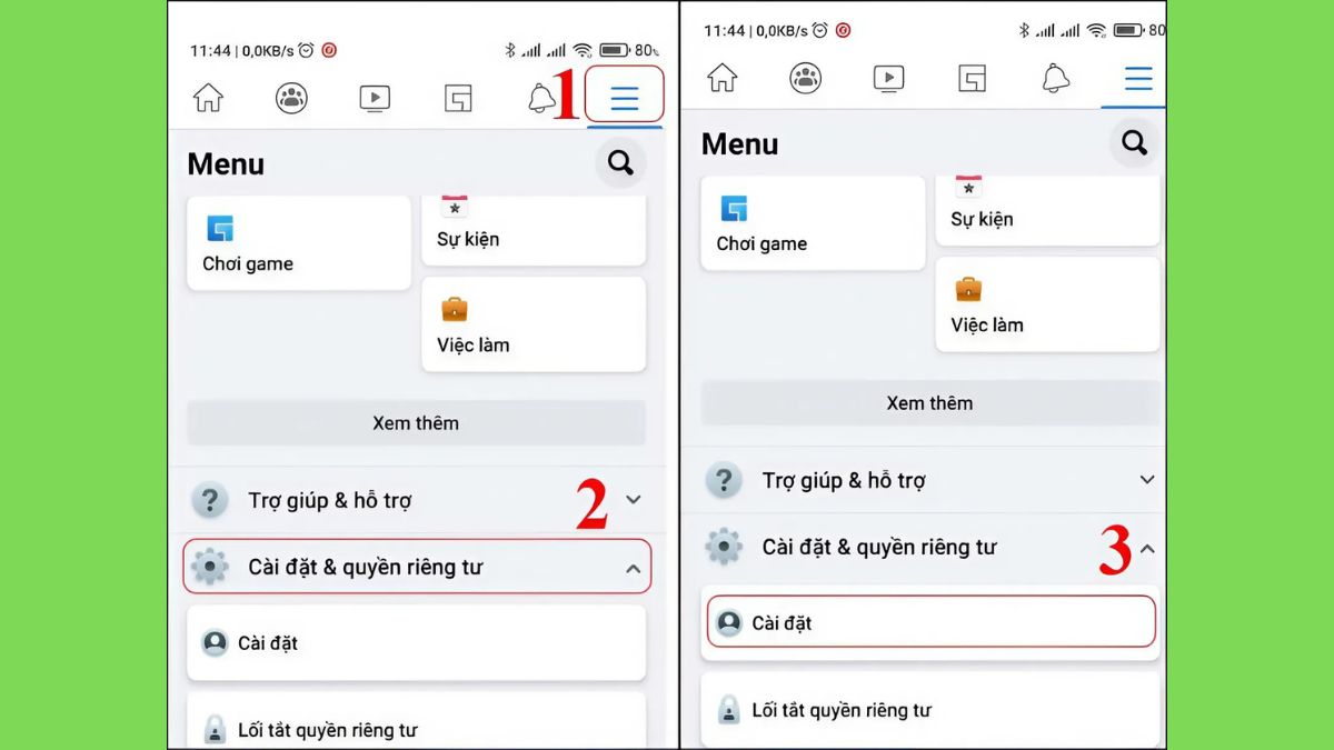 Cách đăng xuất Facebook từ xa trên các thiết bị khác bằng điện thoại - bước 1