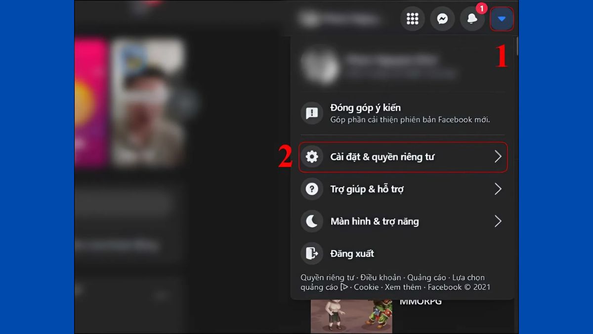 Cách đăng xuất Facebook từ xa trên các thiết bị khác bằng máy tính - bước 1