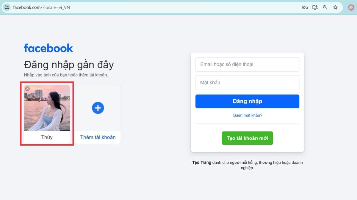 Cách đăng xuất Facebook trên máy tính - bước 3