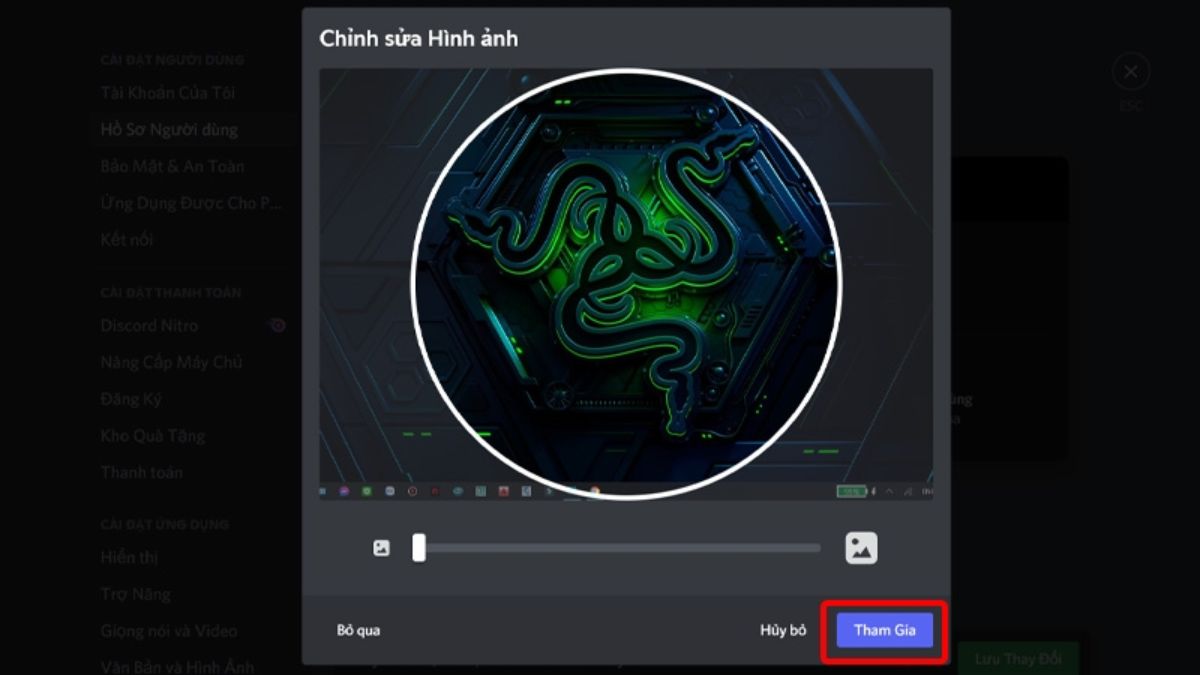 Hướng dẫn cách đổi ảnh đại diện Discord trên laptop, PC - bước 6