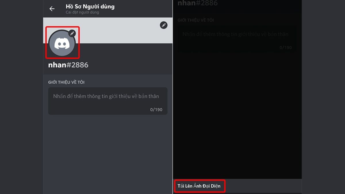 Hướng dẫn cách đổi ảnh đại diện Discord trên điện thoại - bước 2