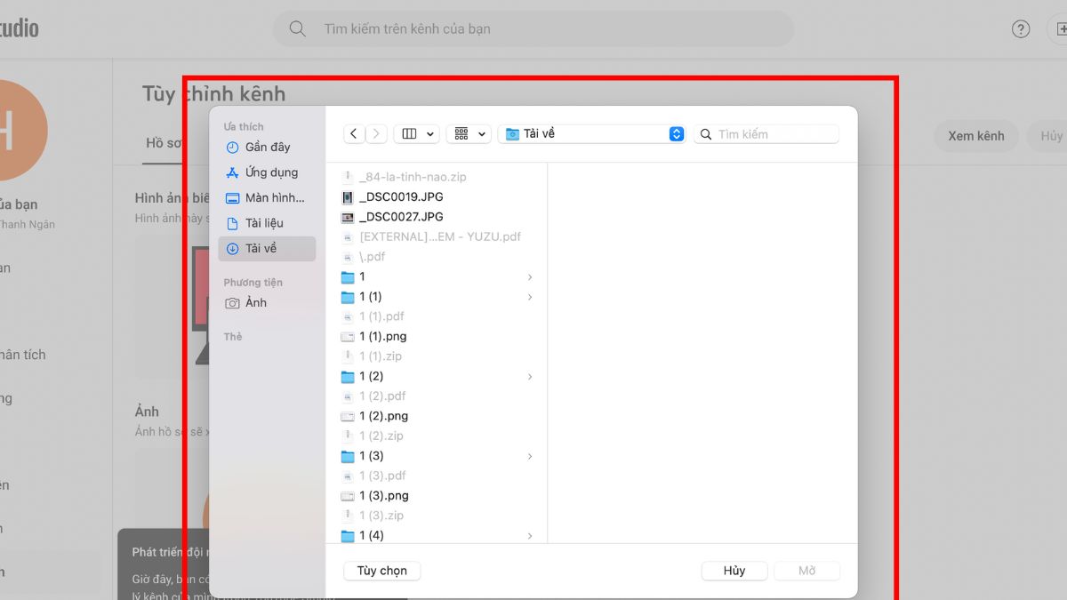 Hướng dẫn cách đổi ảnh bìa trên YouTube trên máy tính - bước 4