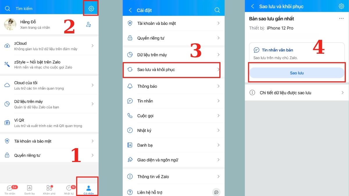 Đồng bộ tin nhắn Zalo trên iOS