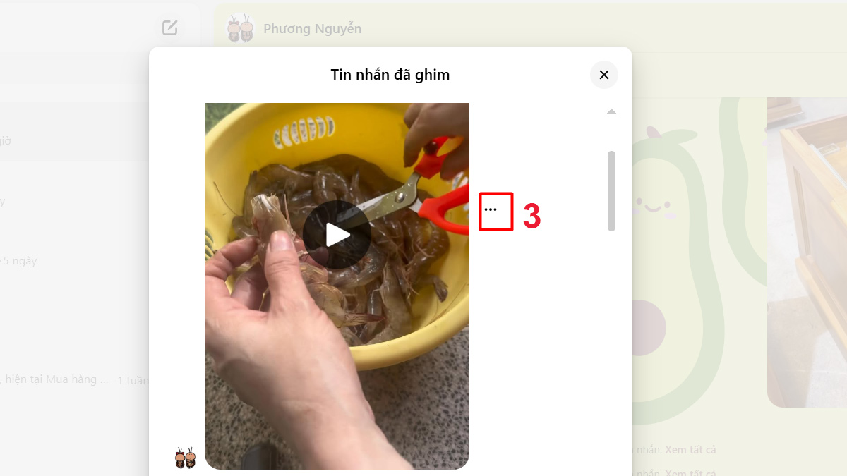 Mẹo bỏ ghim tin nhắn trên Messenger - bước 3