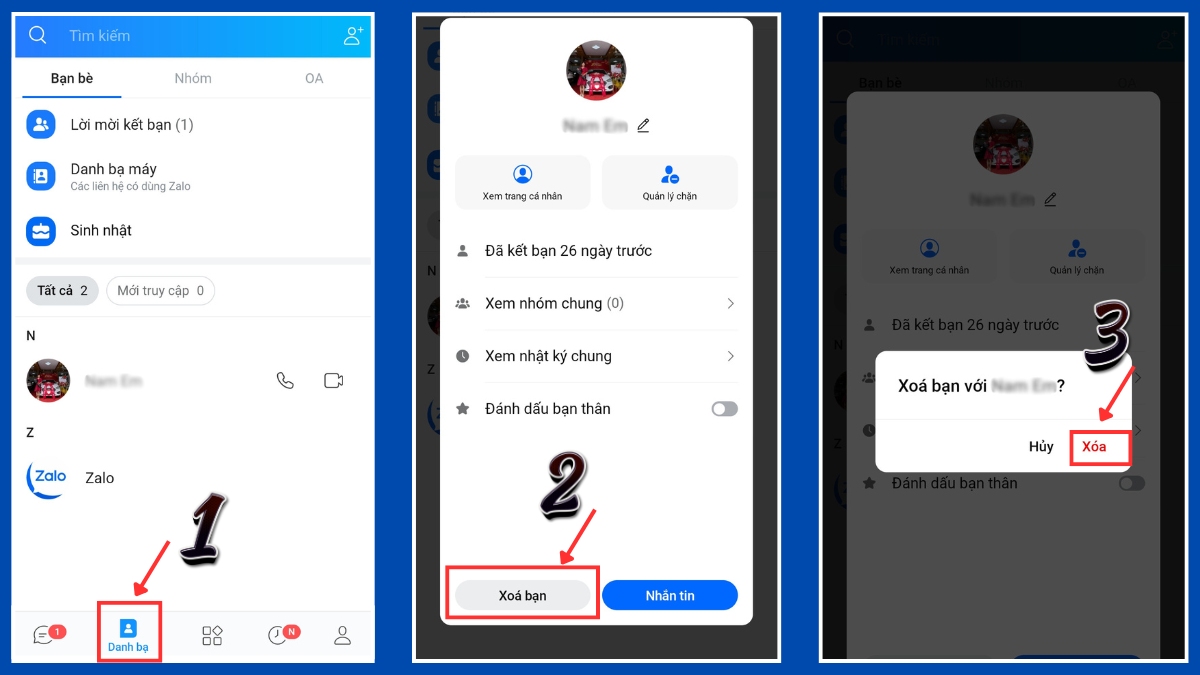 Hướng dẫn cách hủy kết bạn trên Zalo hàng loạt với smartphone: