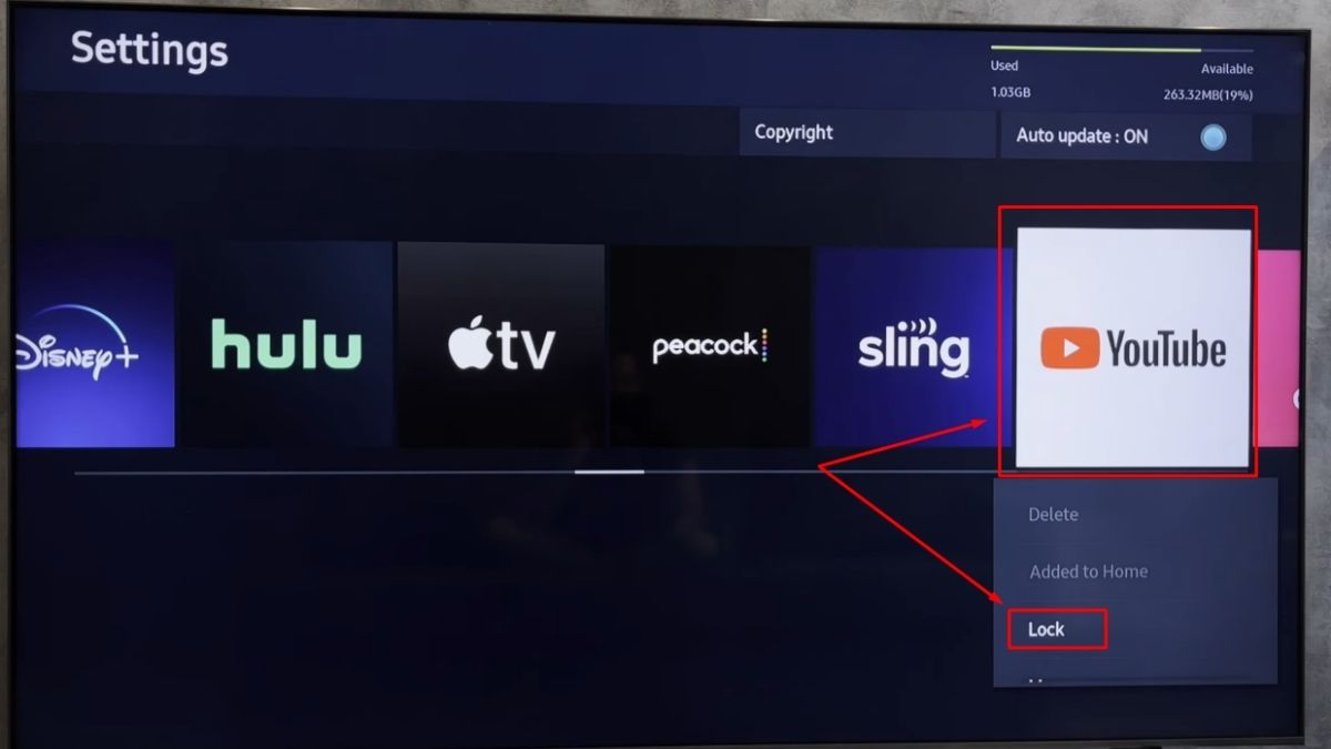Hướng dẫn cách khóa YouTube trên tivi panasonic - bước 4