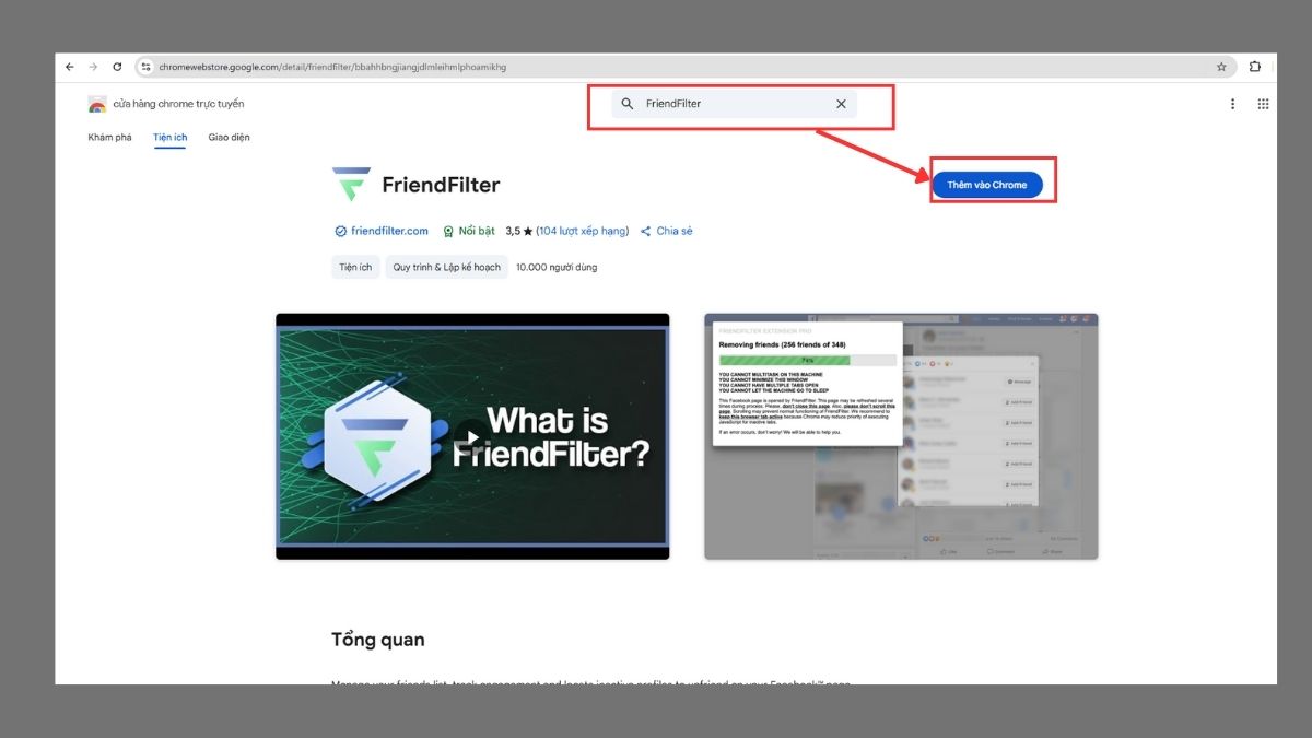 Cách lọc bạn bè không tương tác trên Facebook bằng máy tính FriendFilter - bước 1