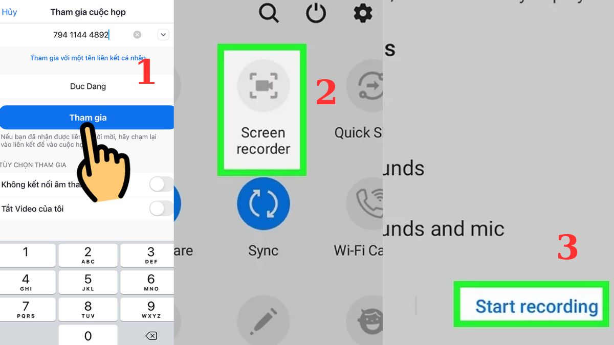 Hướng dẫn cách record trên Zoom bằng điện thoại không phải host trên android