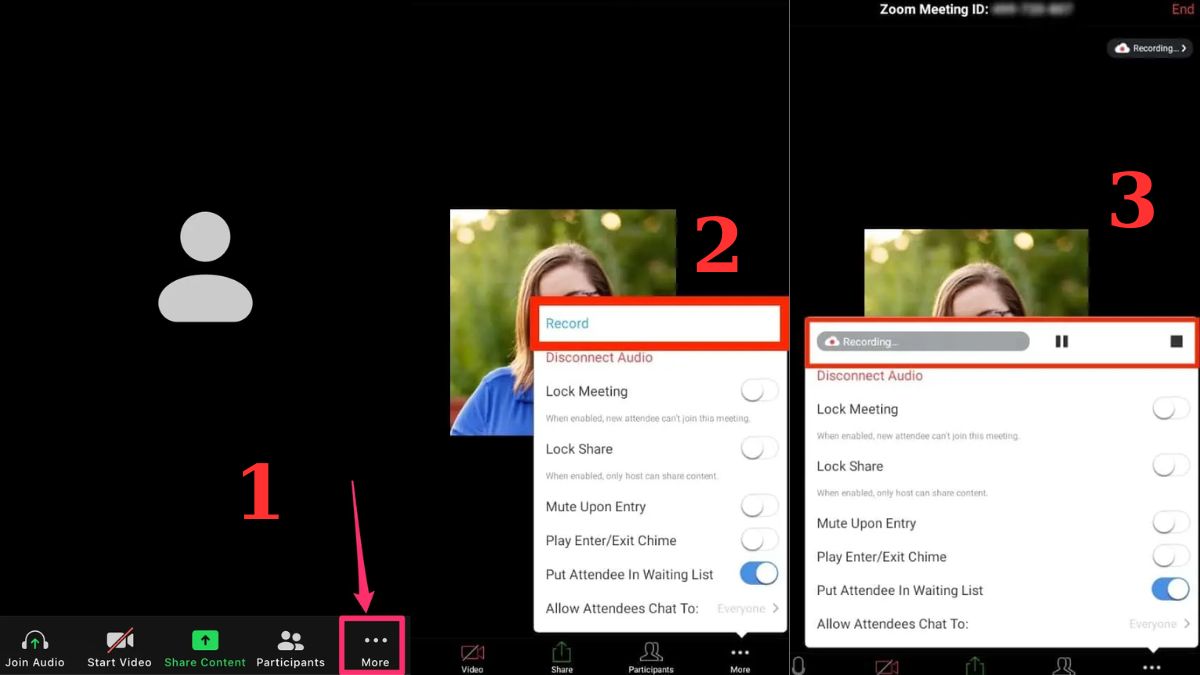 Hướng dẫn cách record trên Zoom bằng điện thoại khi được cấp quyền