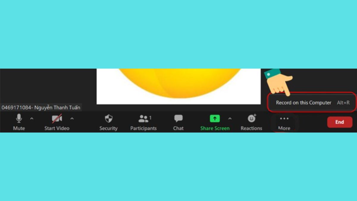 Hướng dẫn cách record trên Zoom bằng máy tính được cấp quyền - bước 3