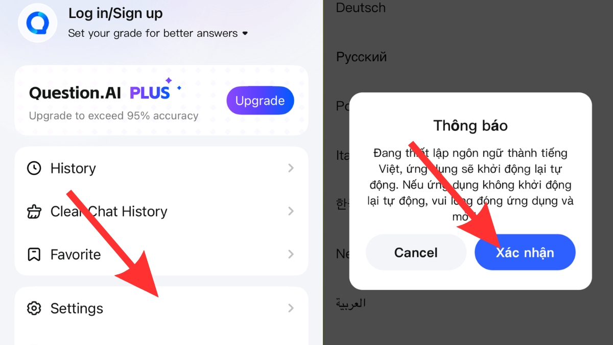 Hướng dẫn cách sử dụng Question AI trên điện thoại - bước 1