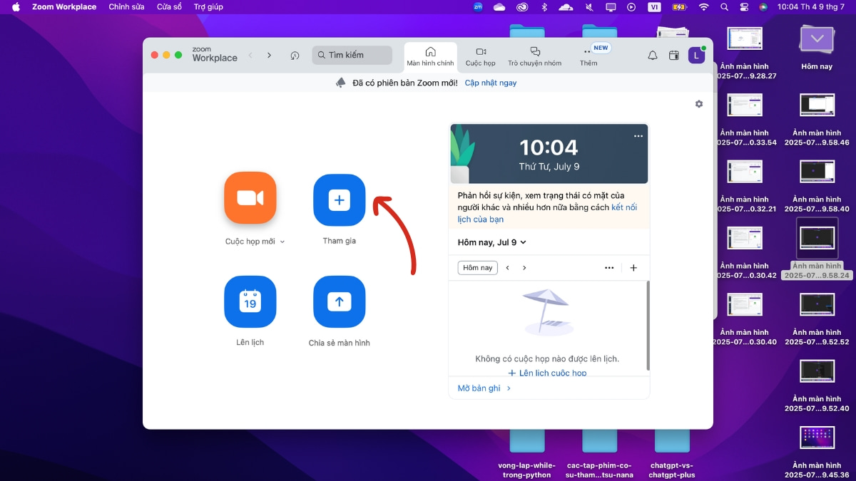 Hướng dẫn cách tham gia phòng học Zoom có tài khoản - bước 2
