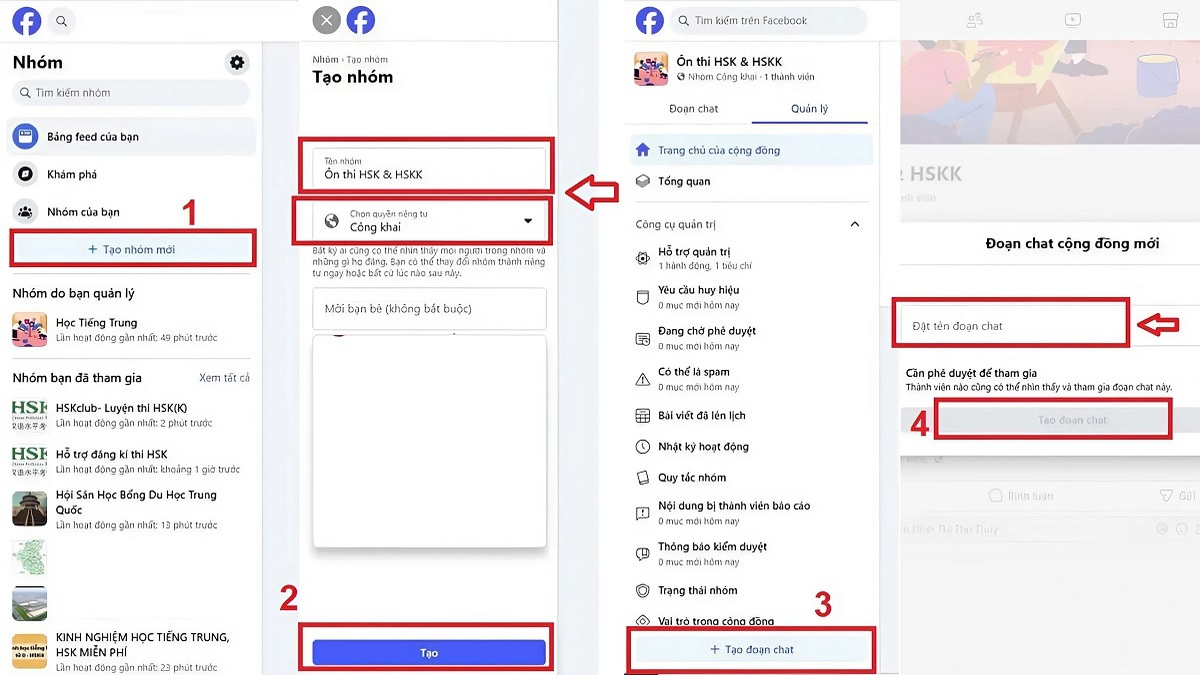 Cách tạo nhóm chat cộng đồng trên Facebook Messenger