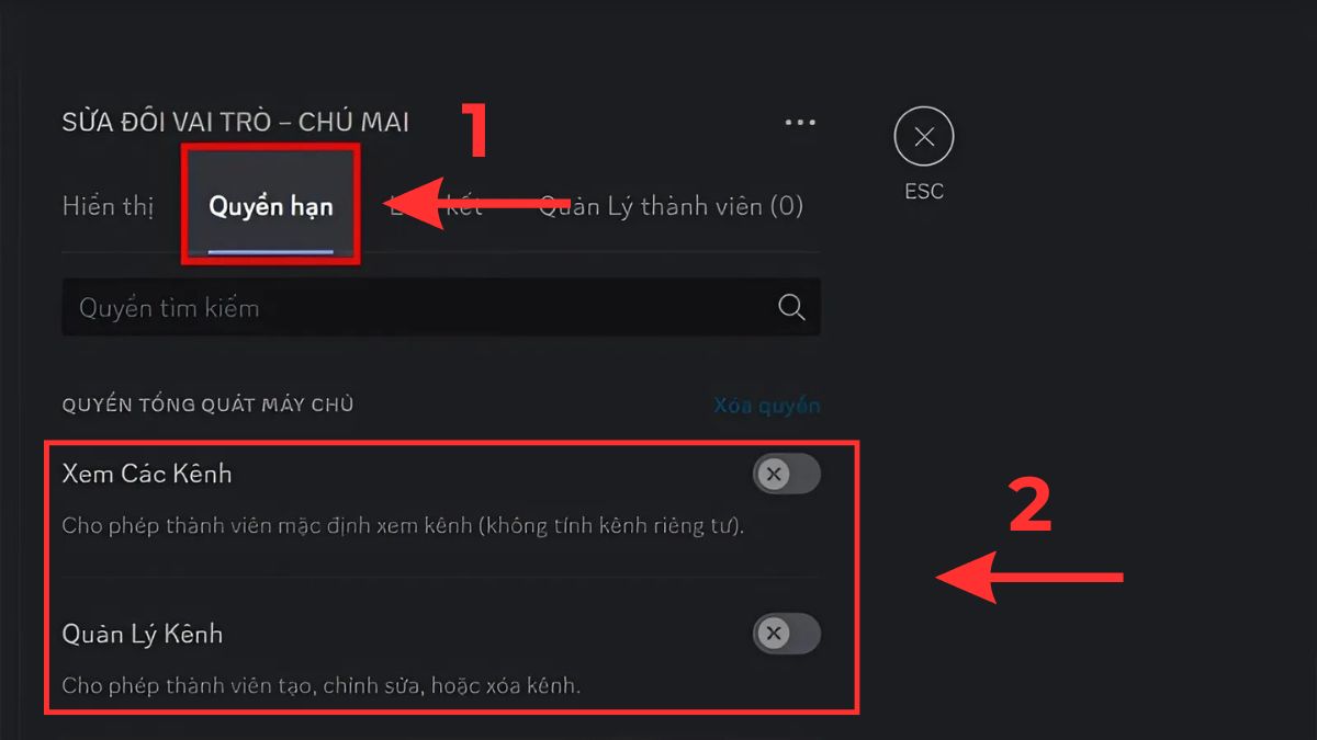 Hướng dẫn cách tạo role trong Discord trên máy tính - bước 4