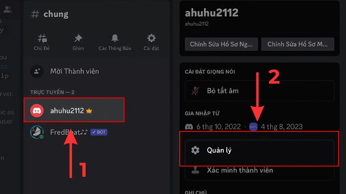 Hướng dẫn cách phân vai trên Discord trên điện thoại - bước 2