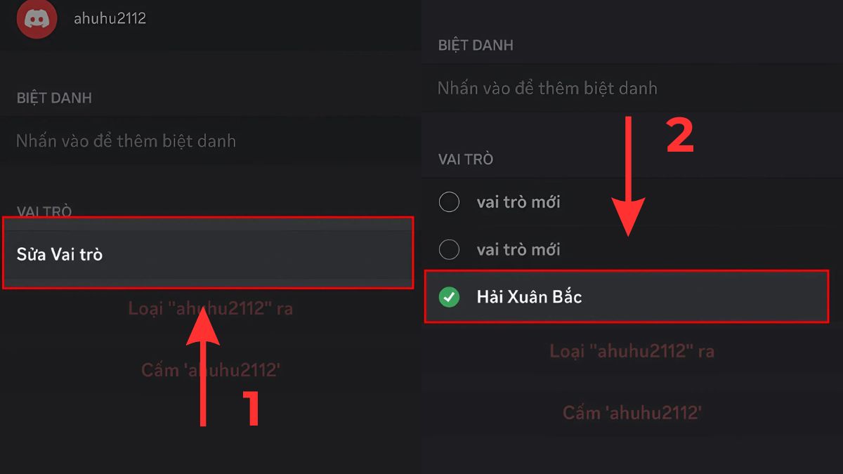 Hướng dẫn cách phân vai trên Discord trên điện thoại - bước 3