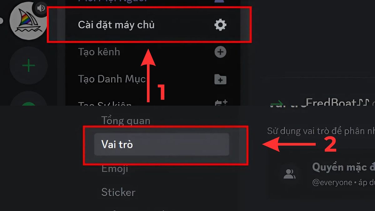 Hướng dẫn cách phân vai trên Discord trên máy tính - bước 2