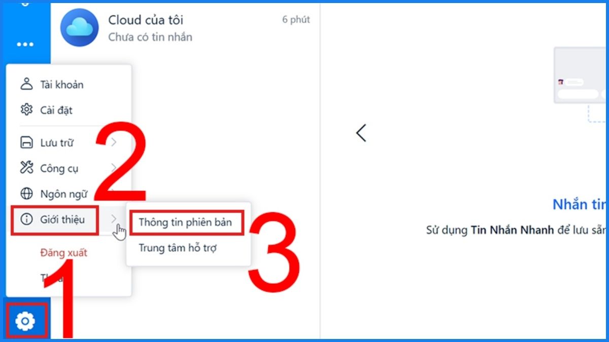Hướng dẫn cách kiểm tra phiên bản Zalo hiện tại trên PC
