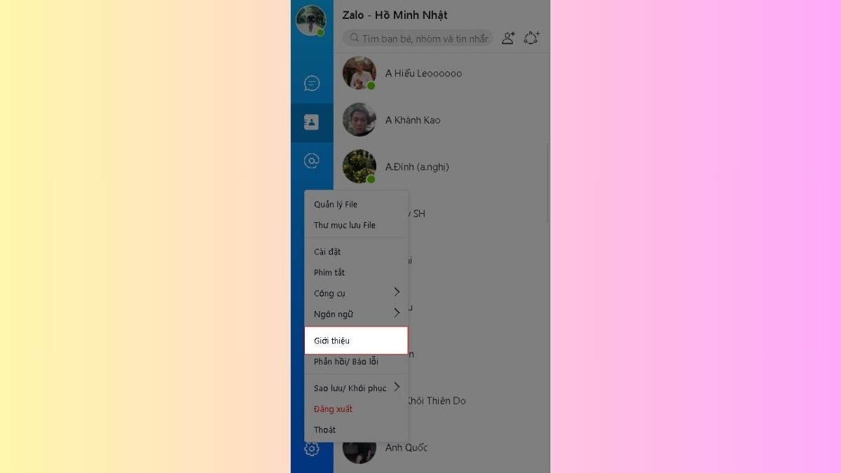 Hướng dẫn cách update Zalo trên PC - bước 2