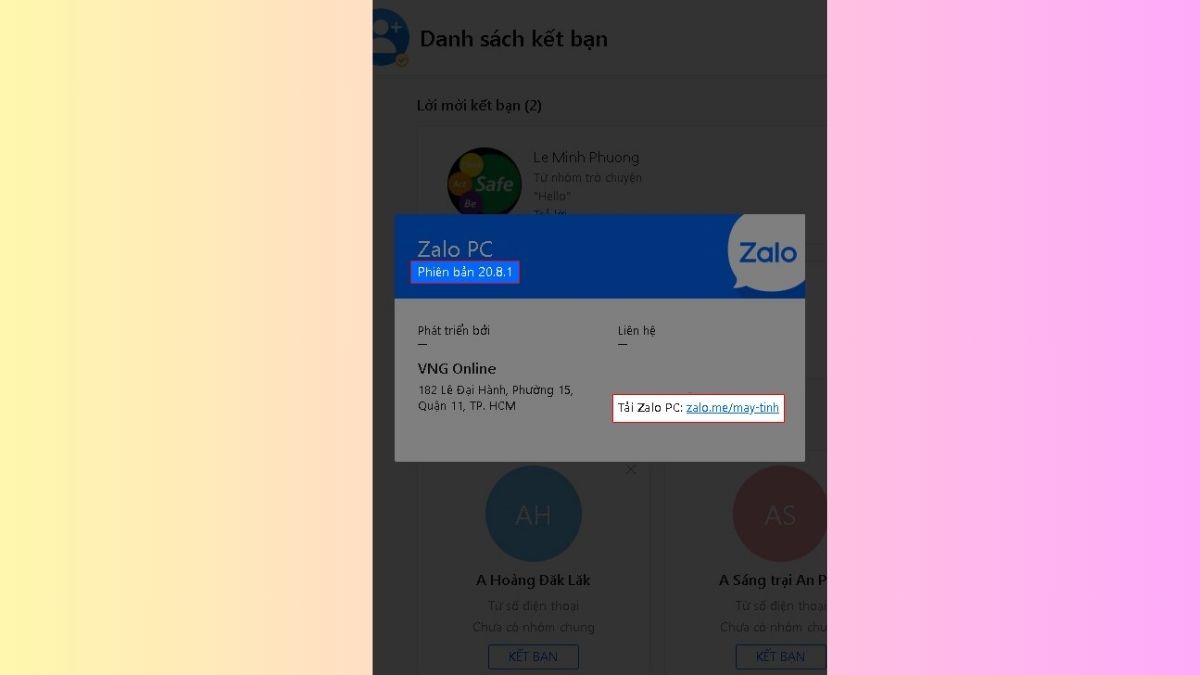Hướng dẫn cách update Zalo trên PC - bước 3