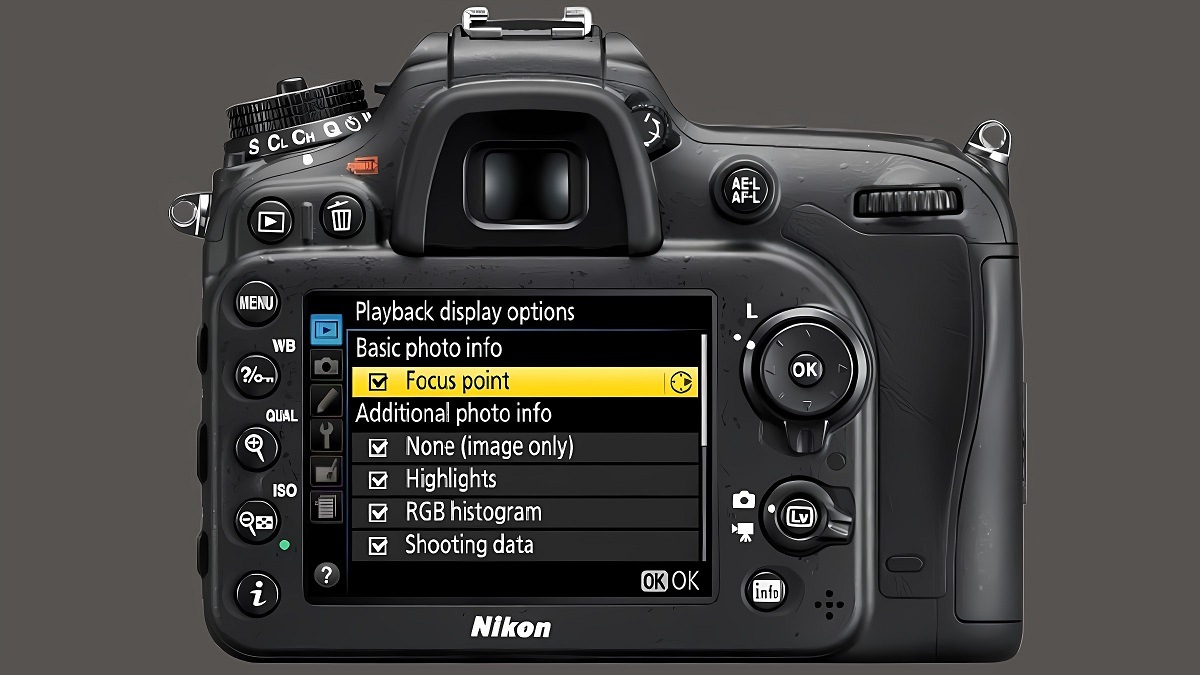 Các tùy chỉnh khi xem lại ảnh trên Nikon- hiển thị thông tin ảnh