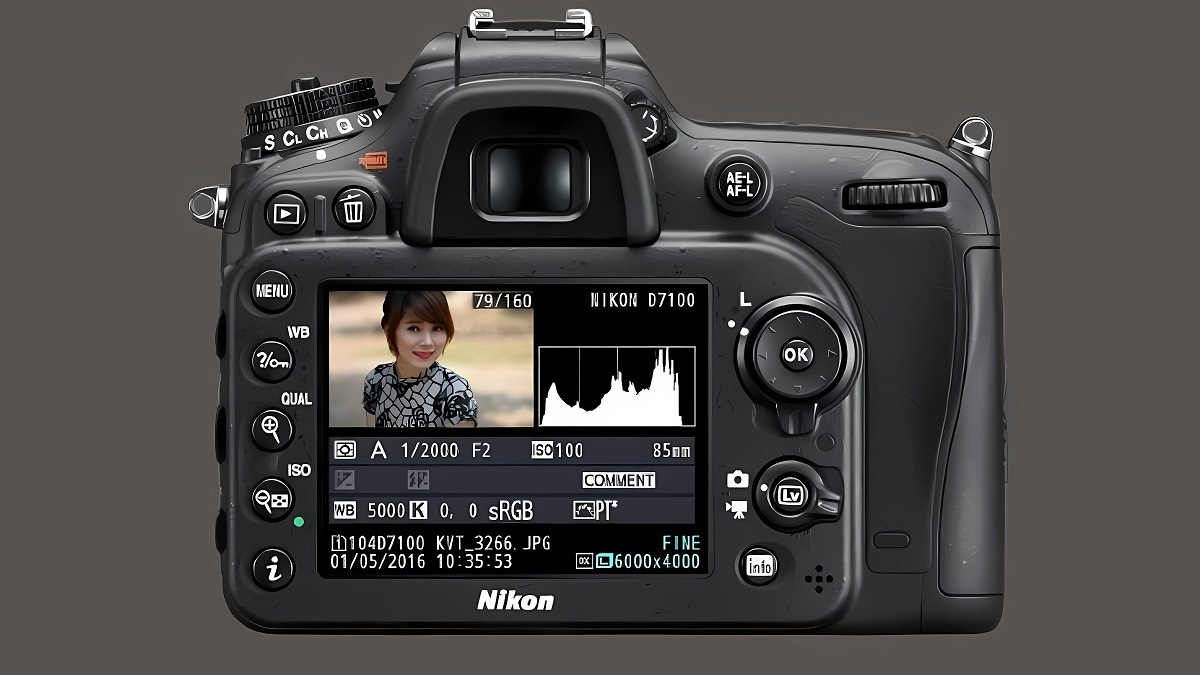Các tùy chỉnh khi xem lại ảnh trên Nikon - sử dụng histogram - bước 2