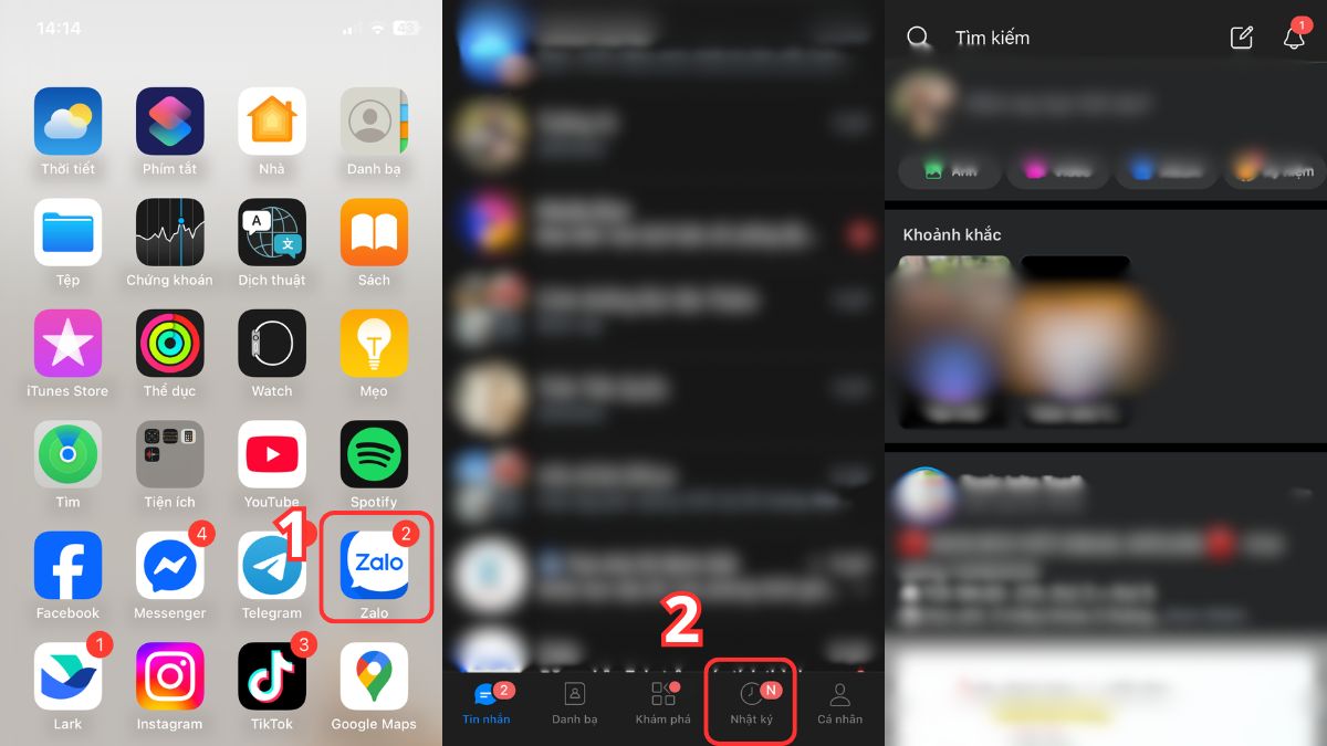 Cách xem nhật ký Zalo trên điện thoại iPhone, Android