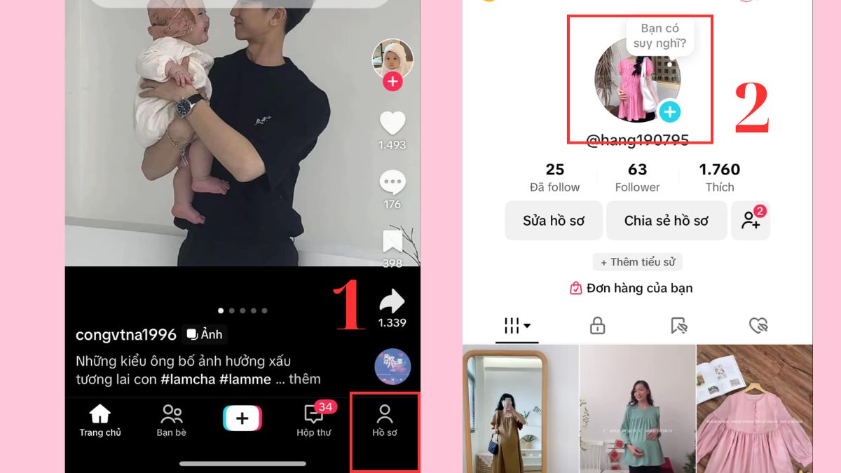 Hướng dẫn cách xoá story TikTok nhanh chóng - bước 1
