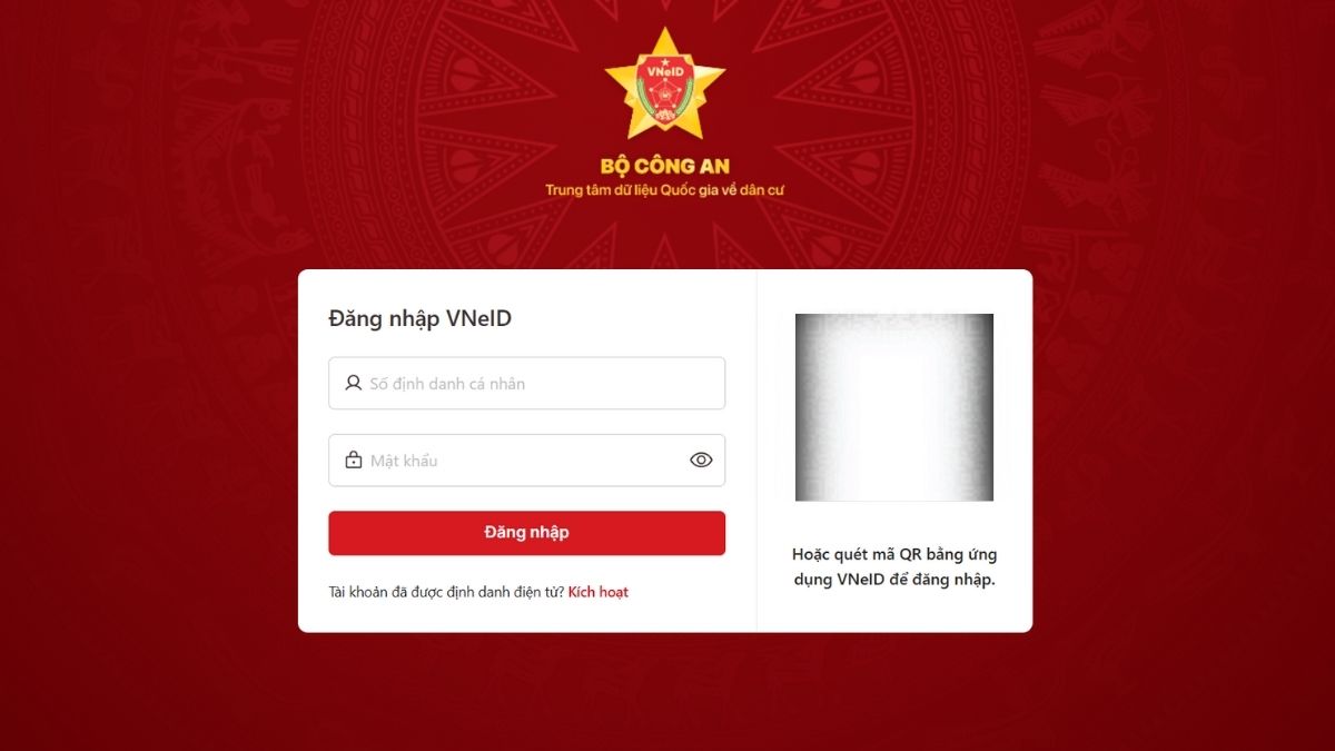 Hướng dẫn cách khóa tài khoản VNeID khi mất số điện thoại trực tiếp trên website - bước 2
