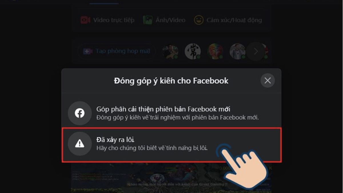 Cách gửi sự cố tới Facebook Việt Nam với tài khoản trên máy tính - bước 4